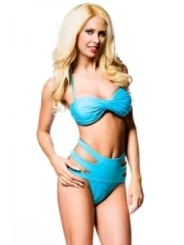 Bandeau-Bikini hellblau