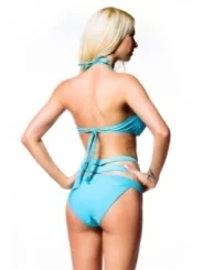 Bandeau-Bikini hellblau