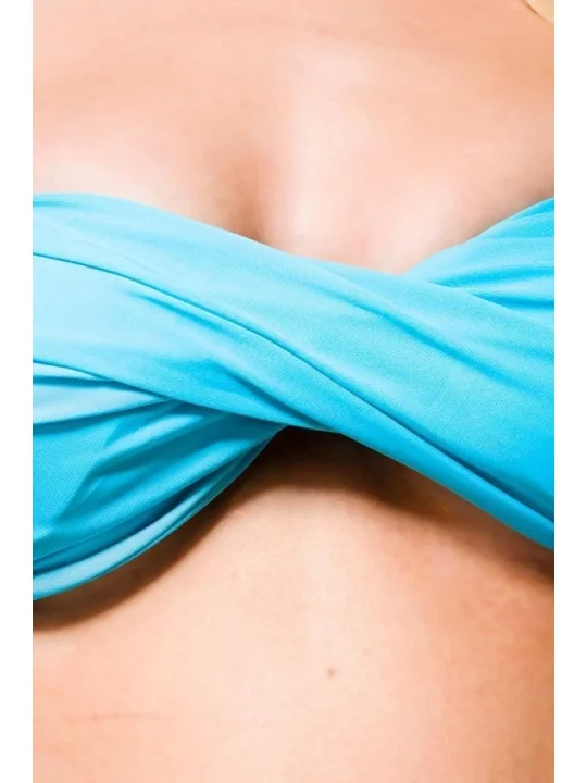 Bandeau-Bikini hellblau