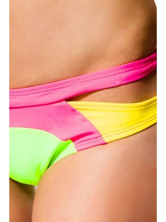 farbenfroher Bikini grün/pink/gelb