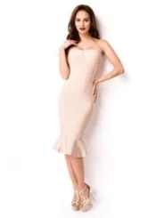 Bandage-Shape-Kleid altrosa