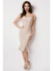 Bandage-Shape-Kleid altrosa