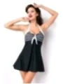 Swimdress schwarz/weiß