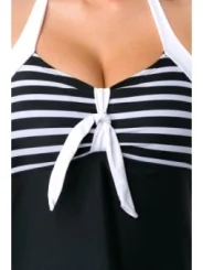 Swimdress schwarz/weiß