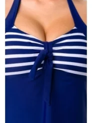 Swimdress blau/weiß