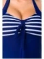 Swimdress blau/weiß