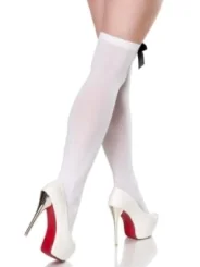 Stockings mit Satinschleife weiß