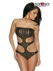 Monokini schwarz/gold von Saresia