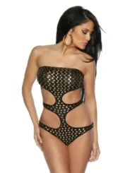 Monokini schwarz/gold von Saresia