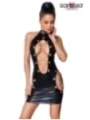 Wetlook-Minikleid schwarz von Saresia