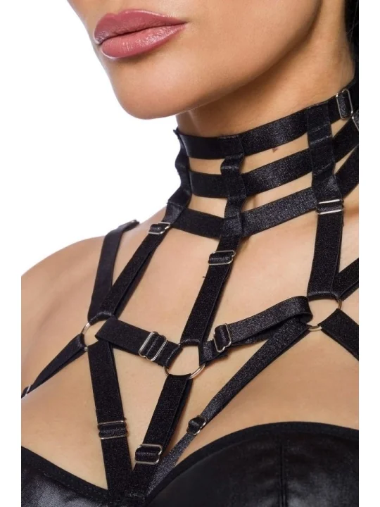 Harness-Wetlook-Set mit Rock schwarz von Saresia