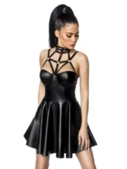 Harness- Wetlook-Kleid schwarz von Saresia