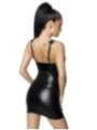 Wetlook-Kleid mit Spitze schwarz von Saresia