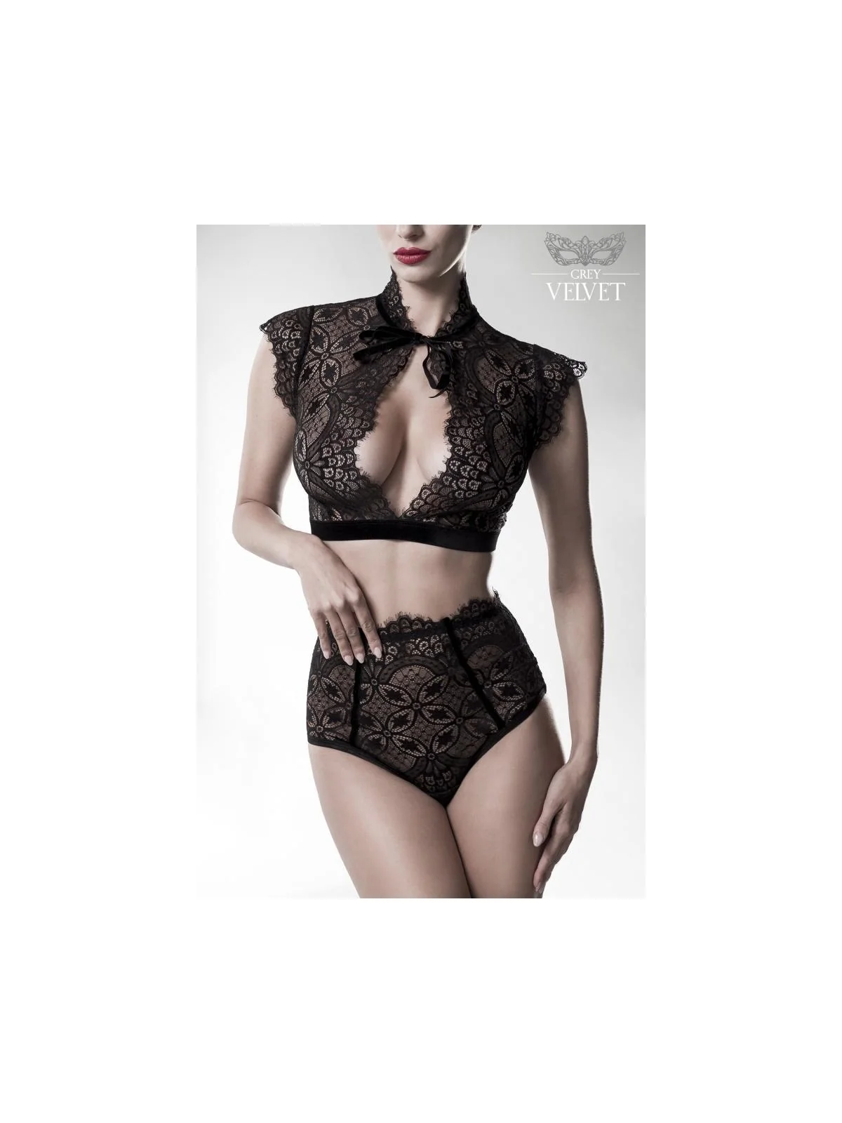 Spitzen-Set von Grey Velvet schwarz von Grey Velvet