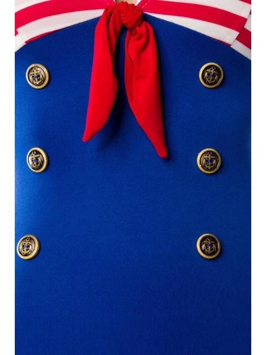 Marinekleid blau/rot/weiß von Belsira