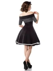 Vintage-Kleid schwarz/weiß/dots von Belsira