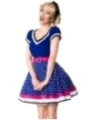 Kleid mit Gürtel blau/rosa/weiß von Belsira