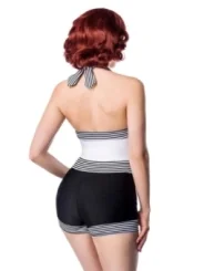 Retro Swimsuit schwarz/weiß von Belsira