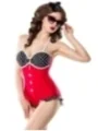 Retro Look Swimsuit rot/schwarz/weiß von Belsira