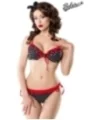 Retro Bikini schwarz/weiß/rot von Belsira