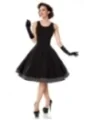 Swing-Kleid mit Cape schwarz/weiß von Belsira