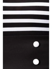 Jersey-Top schwarz/weiß/stripe von Belsira