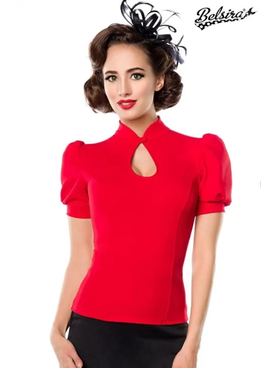 Jersey-Bluse Rot von Belsira