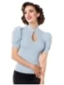 Jersey-Bluse Hellblau von Belsira