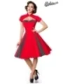 Vintage-Kleid mit Bolero rot/schwarz/weiß von Belsira