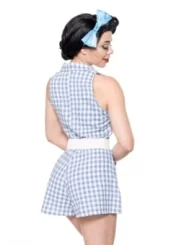 Retro-Jumpsuit blau/weiß von Belsira