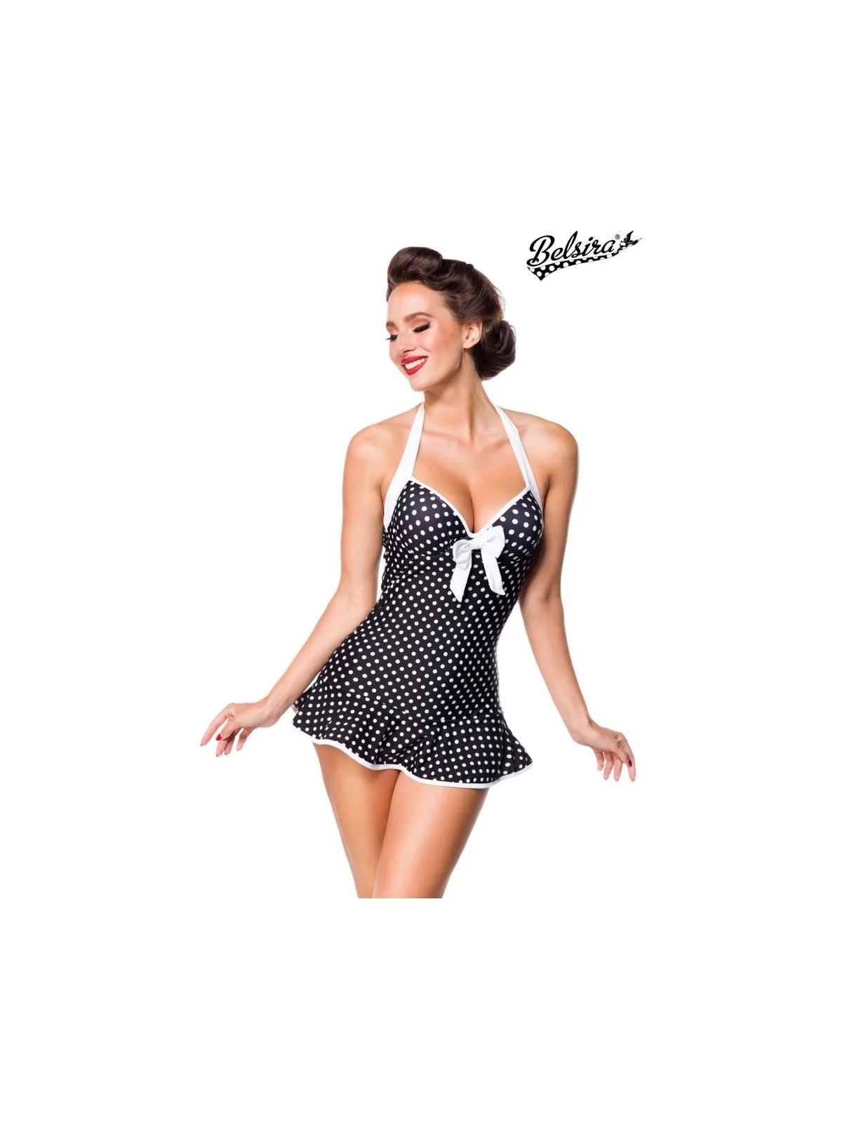 Vintage Swimdress schwarz/weiß von Belsira