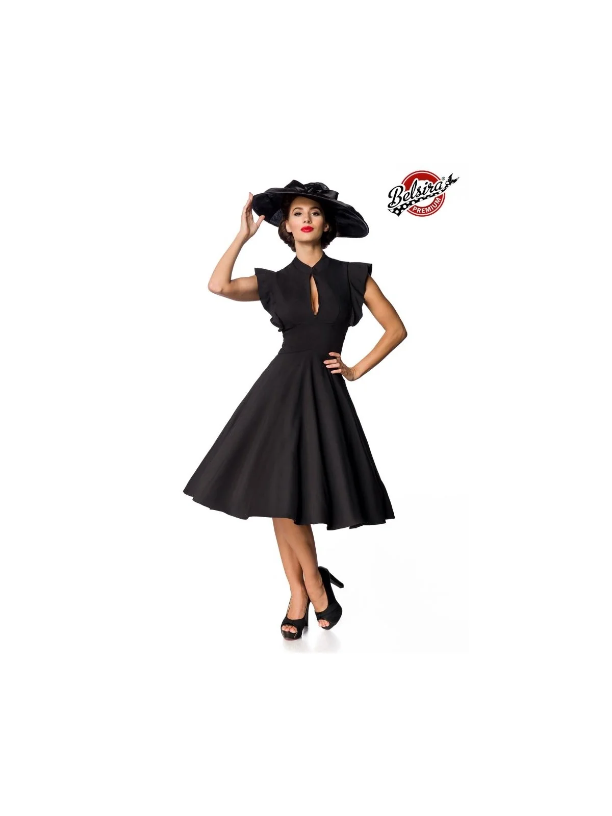 Belsira Premium Vintage-Kleid schwarz von Belsira