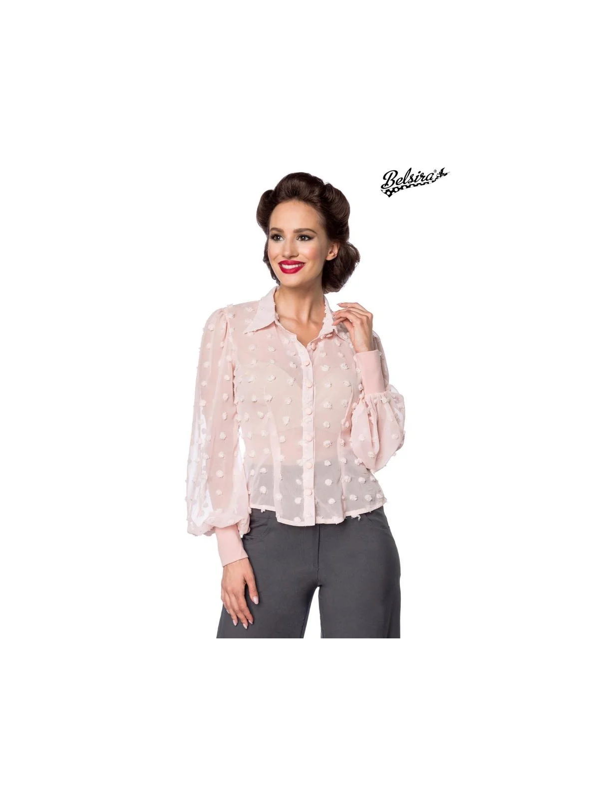 Vintage-Bluse rosa von Belsira