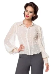 Vintage-Bluse beige von Belsira