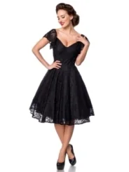 Premium Spitzenkleid schwarz von Belsira