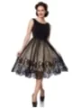 Swingkleid mit Spitze schwarz von Belsira