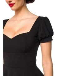 Kleid mit Puffärmeln schwarz von Belsira