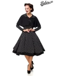 SWING-KLEID MIT CAPE schwarz von Belsira