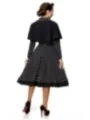 SWING-KLEID MIT CAPE schwarz von Belsira