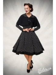 SWING-KLEID MIT CAPE schwarz von Belsira