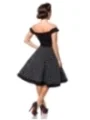 schulterfreies Swing-Kleid schwarz/weiß von Belsira