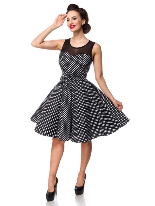 Kleid mit Dots schwarz/weiß von Belsira