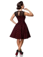 Kleid mit Dots schwarz/rot von Belsira