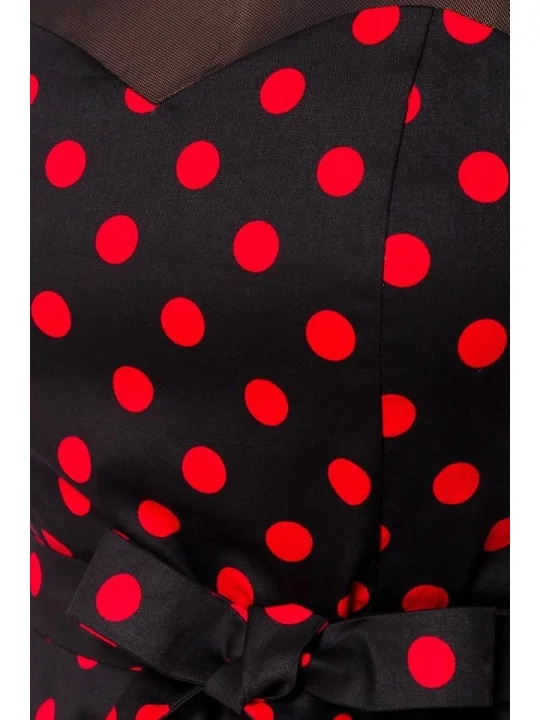 Kleid mit Dots schwarz/rot von Belsira