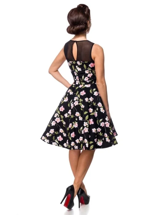 Kleid mit Dots schwarz/rosa von Belsira