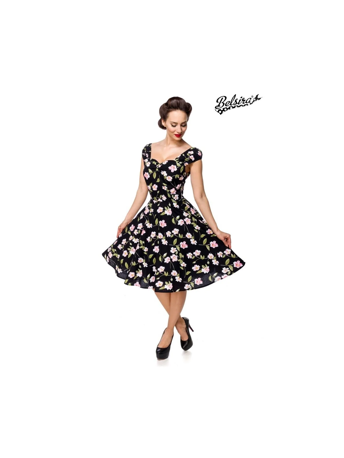 Kleid schwarz/rosa von Belsira