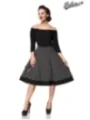 schulterfreies Swing-Kleid schwarz von Belsira