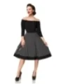 schulterfreies Swing-Kleid schwarz von Belsira