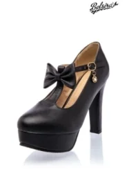 Retro Riemchen-Pumps schwarz von Belsira