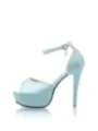 Retro Riemchen-Pumps hellblau von Belsira